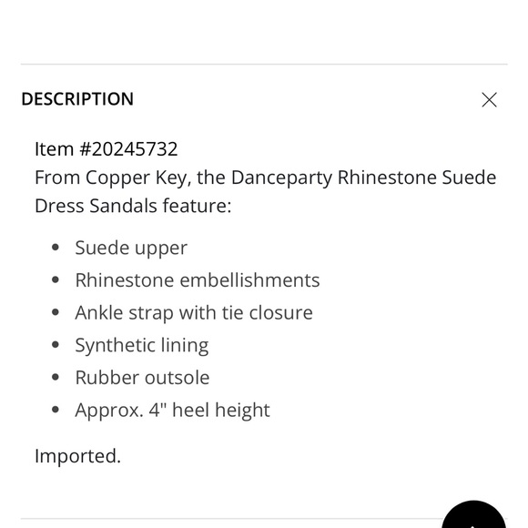 Copper Key champagne rhinestone ankle tie block heels size 5 - Picture 5 of 5